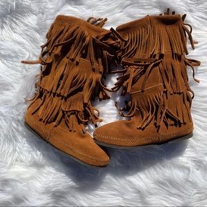 Minnetonka Fringe Boots